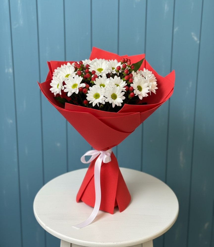 Букет цветов из: Хризантемы в Серково