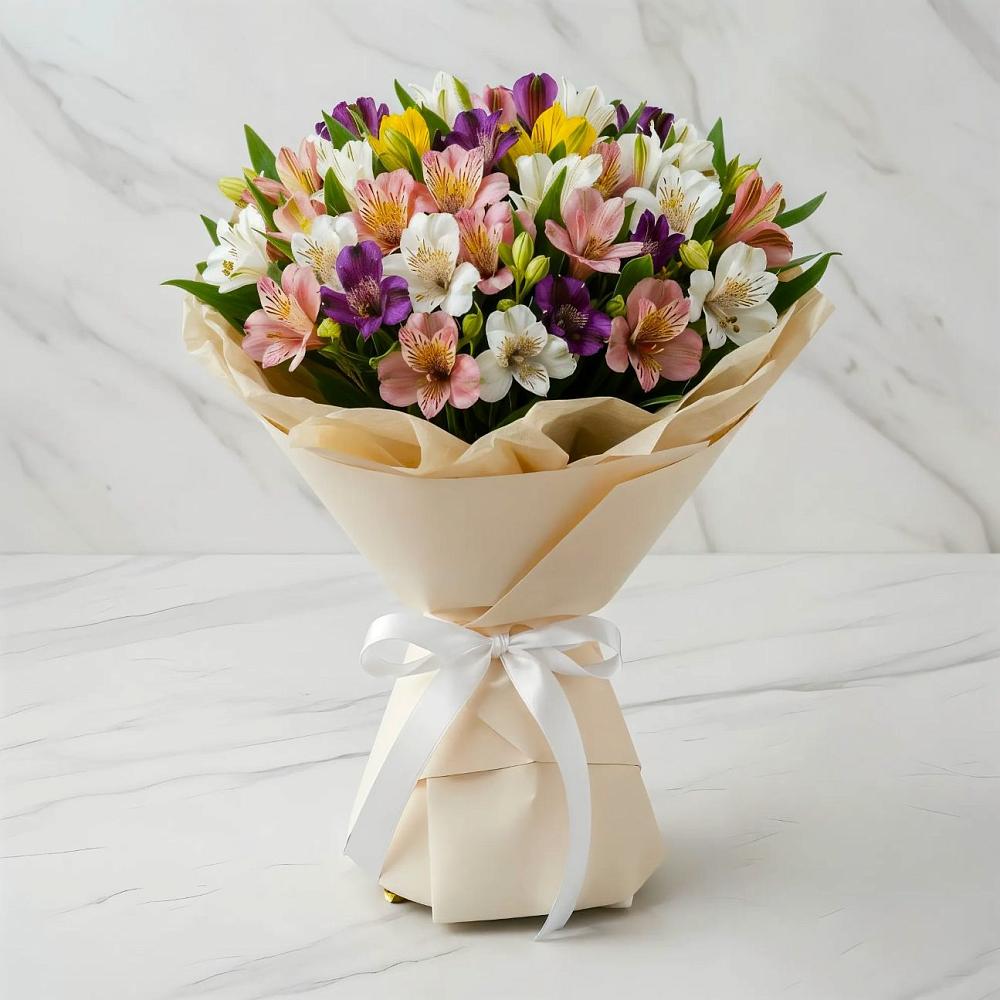 Букет цветов из: Альстромерии в Серково