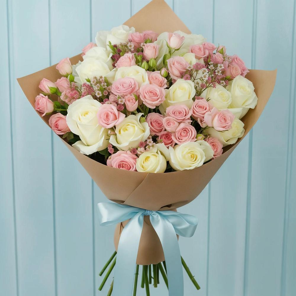 Букет цветов из: Розы в Серково