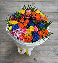 Букет цветов из:  Розы и Хризантемы в Серково