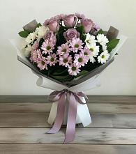 Букет цветов из:  Хризантемы и Розы #REPLACE_PRED# Серково