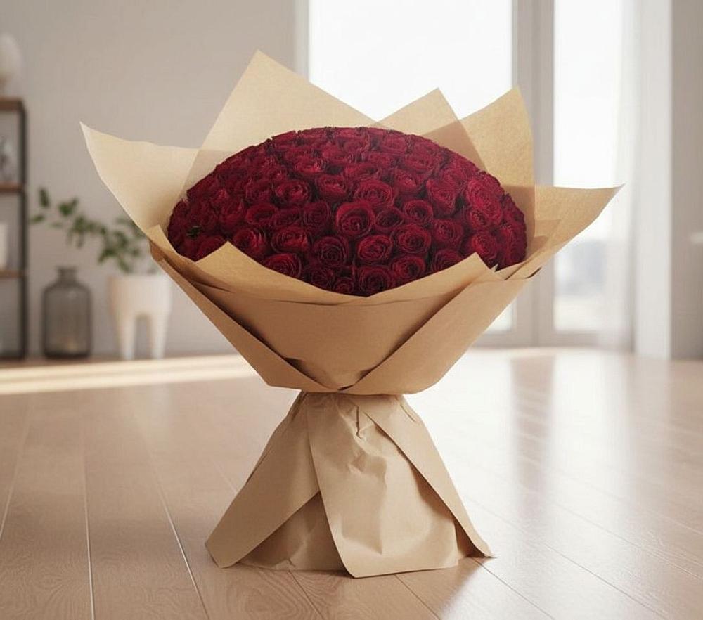 Букет 101 Красная роза в Серково