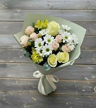 Букет цветов из:  Альстромерии, Розы и Хризантемы #REPLACE_PRED# Серково