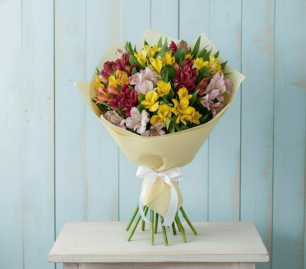 Букет цветов из: Альстромерии в Серково