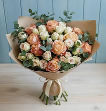 Букет цветов из:  Альстромерии и Розы #REPLACE_PRED# Серково